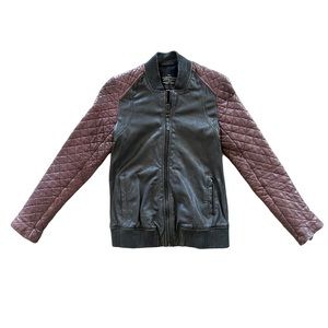 All Saints | leather bomber jacket